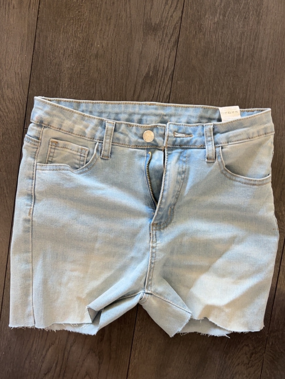 Light Wash Denim Cutoff Shorts